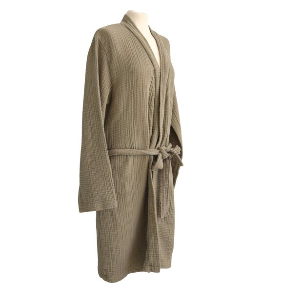 Parachute Home Waffle Robe Khaki Tan Size L 100% Cotton Luxury Spa Minimalist - Picture 2 of 10
